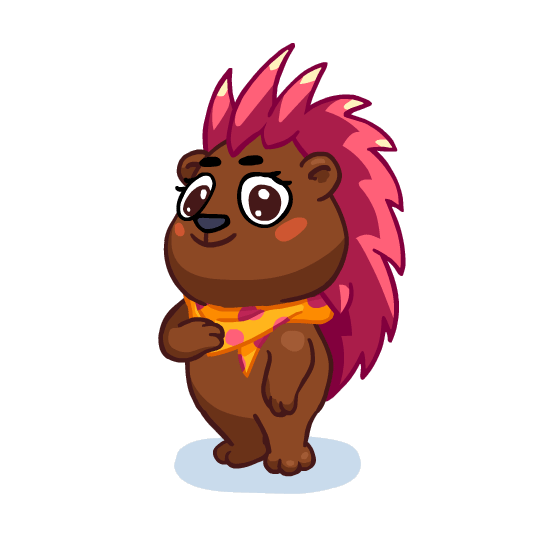 Paul the porcupine waving hello